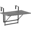 Greemotion pakabinamas balkono stalas Toulouse, pilkas, metalas, 56 × 60 × 40 cm