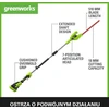 Teleskopinės gyvatvorių žirklės Greenworks G40PHAK2; 40 V; 1x2,0 Ah; 51 cm ilgio; akumuliatorinės