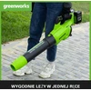Greenworks akumuliatorinis lapų pūstuvas 217 km/h su 2 x 24 V 2 Ah akumuliatoriais, 01-0002405007UC