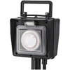 Hama lauko elektros lizdas su 2 kištukais, laikmačiu ir įžeminimo kuolu, IP44, 3680 W, 00223305
