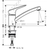 hansgrohe virtuvės maišytuvas Logis M31, vienos srovės, pasukamas, snapo aukštis 120 mm, chromas