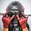 Harssidanzar odinės vyriškos motociklininko pirštinės su pilnais pirštais, juodos, XS, ekranas liečiamas