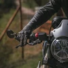 Harssidanzar vyriškos odinės motociklininko pirštinės su jutikliniu ekranu, juodos, XS