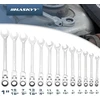 HASKYY terkšlinių kombinuotų raktų rinkinys 25 vnt., 10–24 mm ir 1/4–1 col., 12.092.011