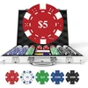 HEITOK pokerio rinkinys 500 sunumeruotų 11.5 g žetonų su metaliniu branduoliu ir aliuminio lagaminu XY-6511