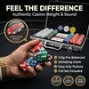 HEITOK pokerio rinkinys 500 sunumeruotų 11.5 g žetonų su metaliniu branduoliu ir aliuminio lagaminu XY-6511