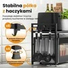Heldenwunder Mikrobangų krosnelės pastatoma virtuvės lentyna, juoda