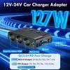 Hoembpn automobilinis 12/24 V šakotuvas 3x lizdai + 4x USB PD QC3.0, 127 W