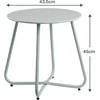 HollyHOME metalinis apvalus lauko staliukas, 45 cm aukščio, 40 cm skersmens, turkio spalvos