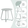 HollyHOME metalinis apvalus lauko staliukas, 45 cm aukščio, 40 cm skersmens, turkio spalvos
