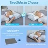 HOMCA ergonominė kaklo pagalvė iš atminties putų, 60 × 40 cm, nuimamas užvalkalas, balta, PL02