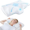 HOMCA ergonominė viskoelastinė kaklo pagalvė 60 x 35 x 8/12 cm, balta, PL01