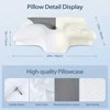 HOMCA ortopedinė kaklo pagalvė iš atminties putų, ergonominė, 60 × 35 × 8/12 cm, pilka, PL01
