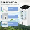 Kondicionierius HOMCOM mobilus oro vėsintuvas 3in1 su drėkinimo, vėsinimo ir ventiliatoriaus funkcijomis, 65 W, nuotolinio valdymo pultas, 3,5 l talpa, 824-063V90CW