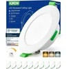 HOMEOW įleidžiamas LED lubinis šviestuvas, 7 W, reguliuojama spalva, 230 V, itin plonas, 98 mm, komplektas YZ-RCL7D3CCT