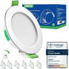 HOMEOW įleidžiamų LED šviestuvų komplektas, 5 W, 230 V, reguliuojamas apšvietimas, 68–80 mm, 6 vnt., nikeliuotas