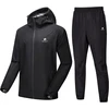 HOTSUIT vyriškas sauna treniruočių kostiumas su užtrauktuku, juodas, L, H1214024-BLK-L
