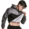 HOTSUIT vyriškas saunos kostiumas treniruotėms su užtrauktuku, pilkas, 4XL, 5540904-GRY-4XL