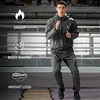 HOTSUIT vyriškas saunos treniruočių kostiumas su užtrauktuku, tamsiai pilkas H1214024-DGRY-5XL