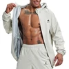 HOTSUIT vyriškas saunos treniruočių kostiumas su užtrauktuku, pilkas, 4XL, H1214024-GY-4XL