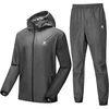 HOTSUIT vyriškas saunos treniruočių kostiumas su užtrauktuku, tamsiai pilkas H1214024-DGRY-5XL