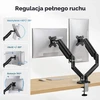 HUANUO dvigubas monitorių laikiklis 17–32 col. VESA 75/100 mm HNDS18
