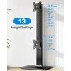 HUANUO vertikalus dviejų monitorių stovas 13–34 col., iki 20 kg, HNDMA61B