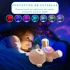 HuBorns muzikinis pliušinis meškiukas kūdikiams su žvaigždžių projektoriumi ir baltuoju triukšmu