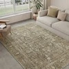 HUGEAR kilimas 150 × 210 cm, polipropilenas, neslystantis, skalbiamas, žemas plaukas, rudas, X23IU0027