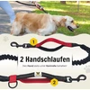 Hundefreund laisvų rankų elastingas pavadėlis šunims su bėgimo diržu 120–180 cm 5P-SSB6-R7TE