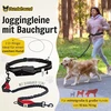 Hundefreund laisvų rankų elastingas pavadėlis šunims su bėgimo diržu 120–180 cm 5P-SSB6-R7TE