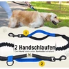 Hundefreund laisvų rankų šunų pavadėlis su juosmens diržu, elastingas 120–180 cm