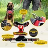 Hundefreund šunų petnešos su atšvaitais, paminkštinimu ir 3 sagtimis, XL, raudonos