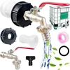 IBC talpyklos krano ir adapterio rinkinys, žalvaris ir PE, S60x6, 3/4 colio sriegis, prailginimas
