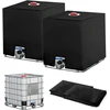 IBS IBC vandens talpos uždangalas, UV atspari 1000 l plėvelė, 120 x 100 x 116 cm, 2 vnt.