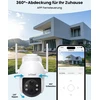 ieGeek lauko Wi-Fi apsaugos kamera 2K su saulės panele ir pasukimu ZY-C2