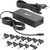 iggual universalus nešiojamųjų kompiuterių kroviklis 90 W, 12 keičiamų jungčių, USB-C, automatinis įtampos pasirinkimas, CUA-C-12T-90 W