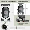 iMESTOU belaidis telefono laikiklis motociklui su 15W Qi įkrovimu ir USB-C jungtimi, tinkamas 4–7 colių išmaniesiems telefonams, modelis M14A