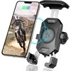 iMESTOU belaidis telefono laikiklis motociklui su 15W Qi įkrovimu ir USB-C jungtimi, tinkamas 4–7 colių išmaniesiems telefonams, modelis M14A