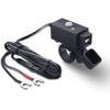 iMESTOU motociklinė USB įkrovimo stotelė, 2 x USB, 5 V 2.1 A, atspari vandeniui, su jungikliu, ck02