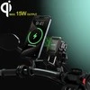 iMESTOU motociklų telefono laikiklis su Qi 15W įkrovimu, USB-C, IP66, kulkine galva, M33A