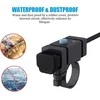 iMESTOU SAE į USB adapteris motociklui, 2 x USB 2,4 A, įmontuotas voltmetras, OT-2