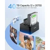 Inateck dviejų lizdų SATA HDD/SSD dokavimo stotelė USB 3.0 su autonominiu klonavimu SA02002-BK