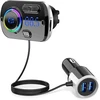 INF automobilinis Bluetooth FM siųstuvas Bluetooth 5.0 su 2 USB jungtimis, AUX ir LED