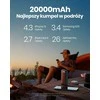 INIU 20000 mAh nešiojamas power bankas su 22.5 W PD3.0/QC4.0 greitu įkrovimu, USB-C, juodas