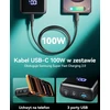 INIU išorinis akumuliatorius 100 W, 25000 mAh, 2 x USB-C, greitasis įkrovimas, BI-B63