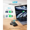 INIU išorinis akumuliatorius 10000 mAh, 45 W, 2 x USB-C, PD3.0, juodas, P41