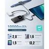INIU išorinis akumuliatorius 45 W, 10000 mAh, USB-C kabelis, PD/QC, juoda, P55L