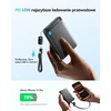 INIU magnetinis išorinis akumuliatorius 10000 mAh, 15 W belaidis įkrovimas, 45 W USB-C PD, Qi2, P73