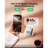 INIU nešiojamas įkroviklis 10000 mAh, 45 W, Power Delivery 3.0, QC 4.0, USB-C, baltas, P50